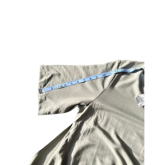 NWT Silk & Salt Olive Green Plus Wide Leg Utility The Rubin Jumpsuit Size XXL - Picture 12 of 14